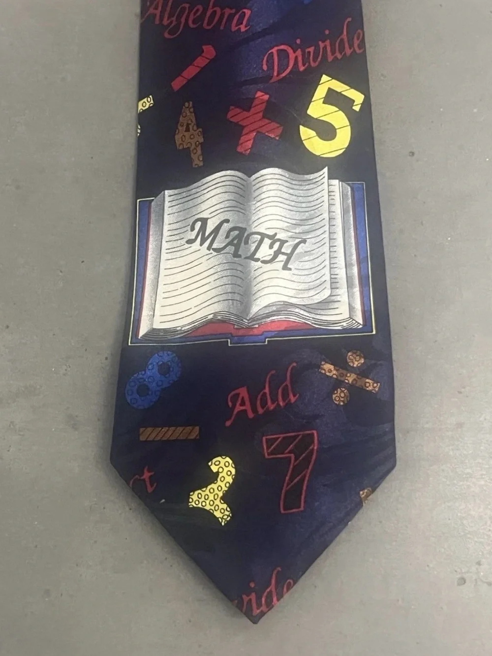 Back to School Math Teacher Men’s Necktie / Tie Education Mathematician